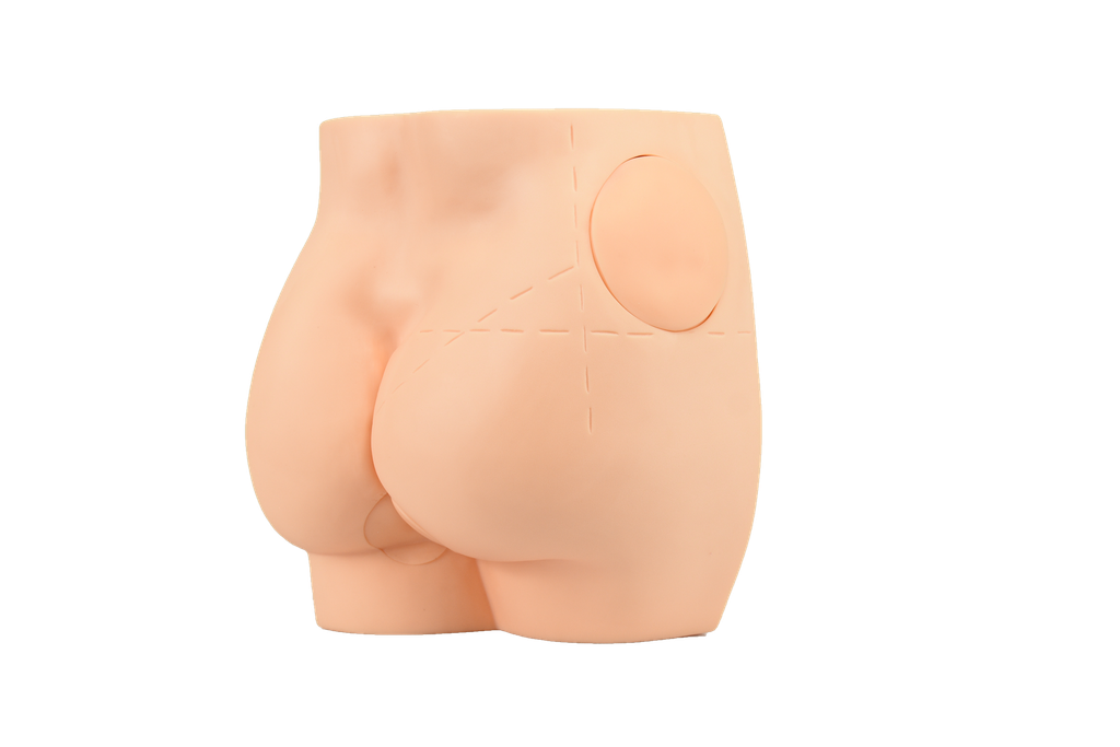 Simulador de inyección en glúteo premium