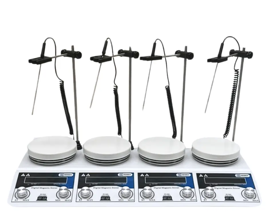 Agitador magnético con placa de calentamiento cerámico de 4 posiciones