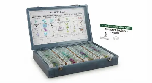 [CAJ-100-S] Colección de laminillas preparadas para microscopía