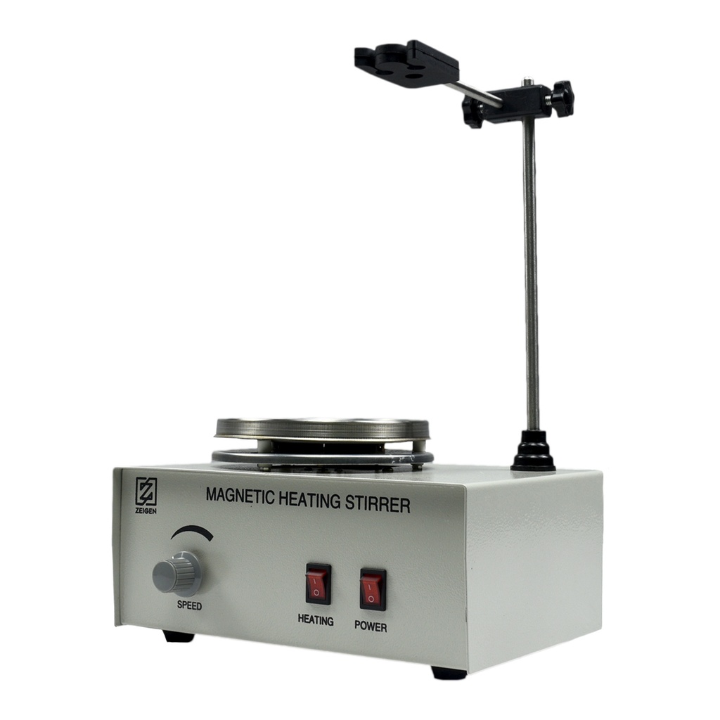 Agitador magnético de 25W con plato de calentamiento para la educación