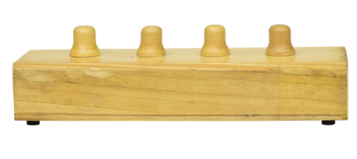 Caja de resonancia con 4 diapasones de distancia frecuencia