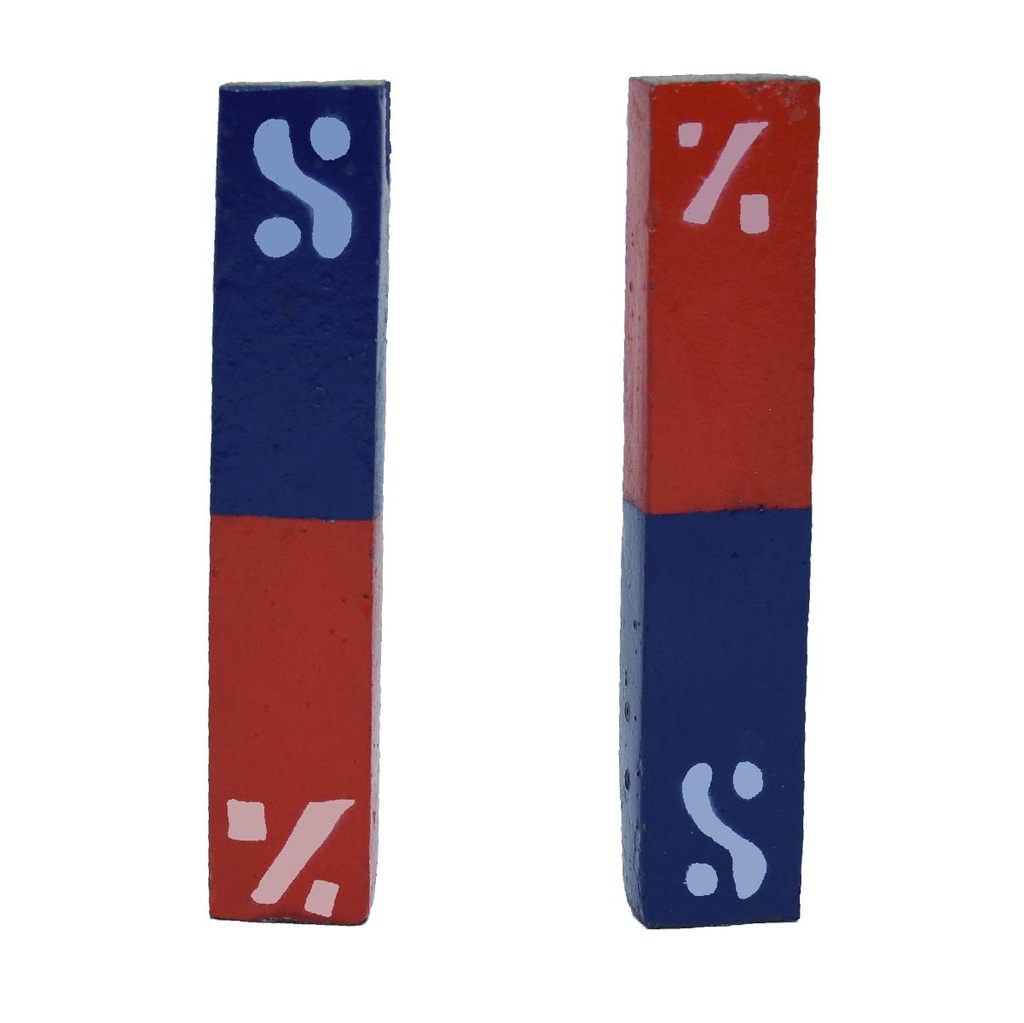 Par de imanes en barra de 75 X 15 X 10 mm