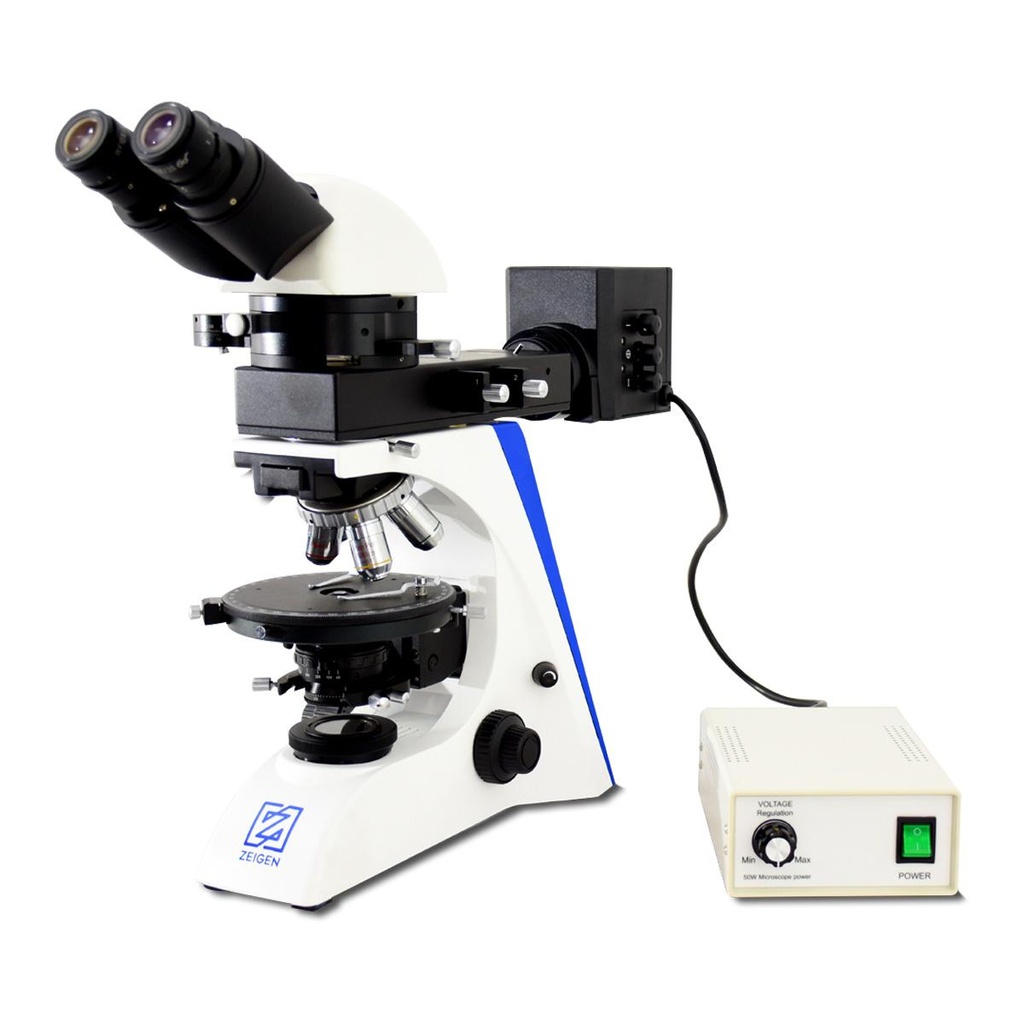 Microscopio petrografico trinocular