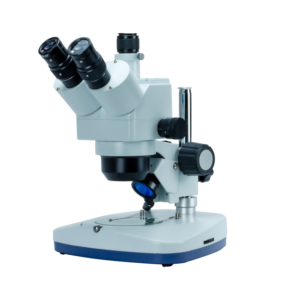 Microscopio triocular estereozoom profesional