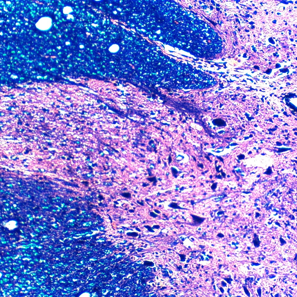 Preparación microscópica de neuronas de médula ósea