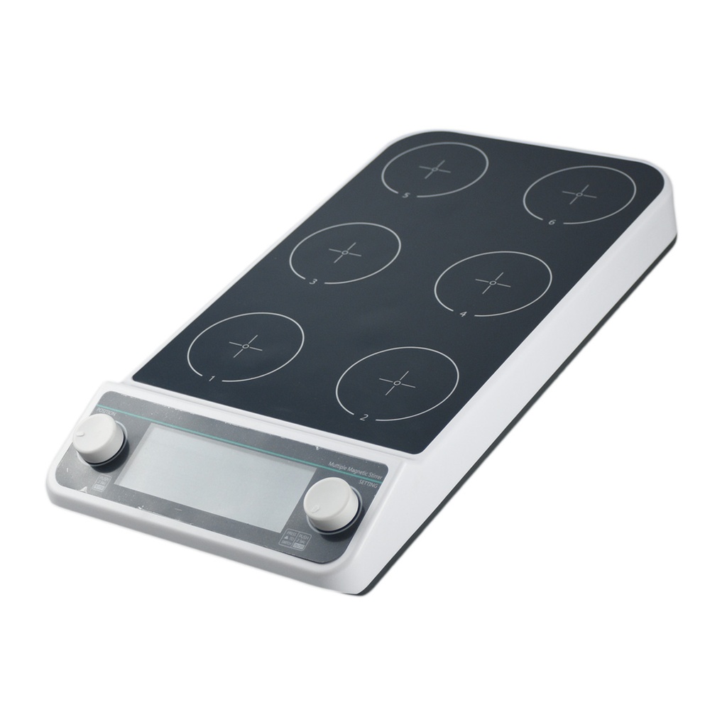 Agitador magnético para 6 recipientes de 500ml c/u, corre de manera sincronisada o asincronisada