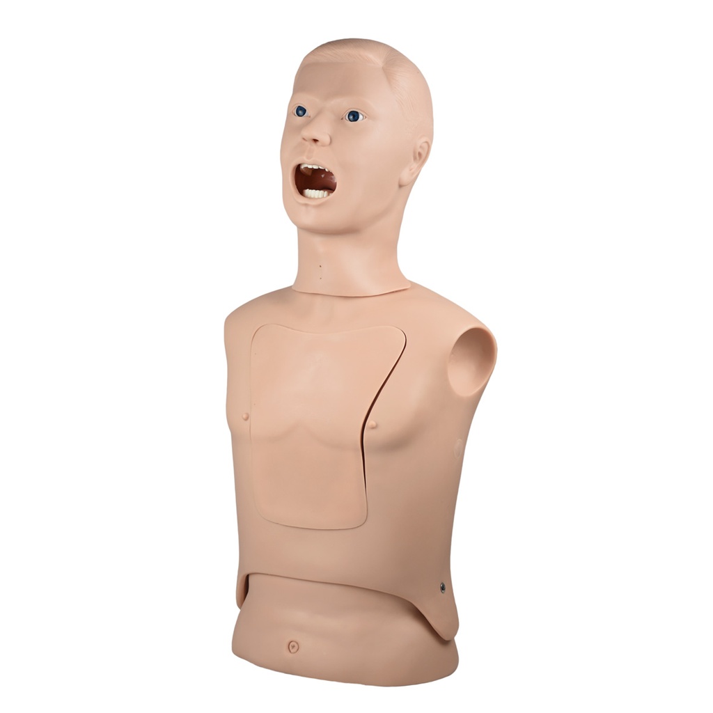 Torso simulador para toma de muestas nasofaringeas electrónico