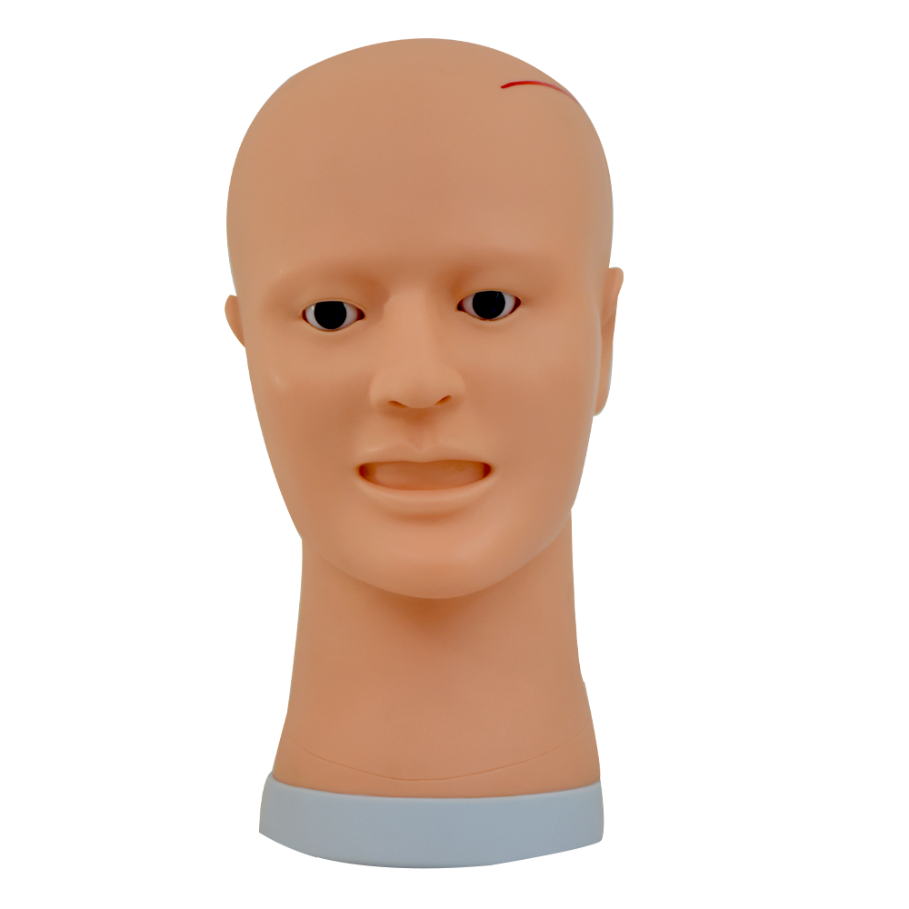 Simulador de cabeza para sutura y debridación