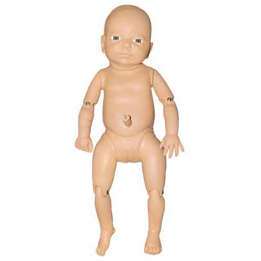 [BB-CORDON] Bebé femenino articulado con cordón umbilical