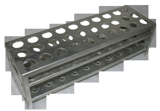 [GRID17-BATH] Gradilla de acero inoxidable en zig zag 17 tubos